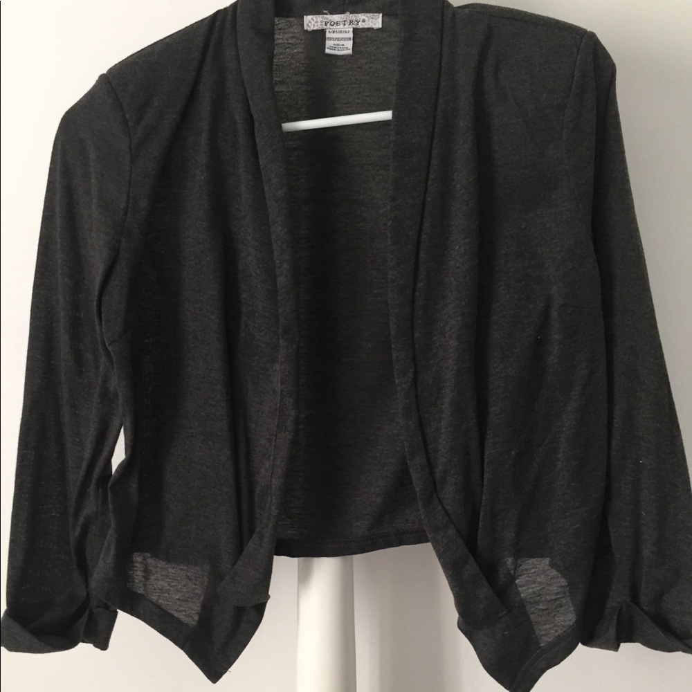 Gray 3/4 Sleeve Mini Cardigan ❕Price Dropped!! ❕